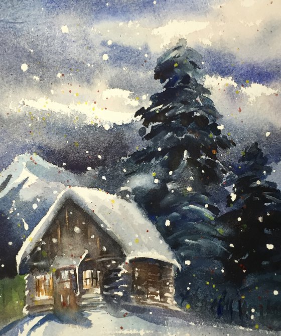 Snowy Cabin 2
