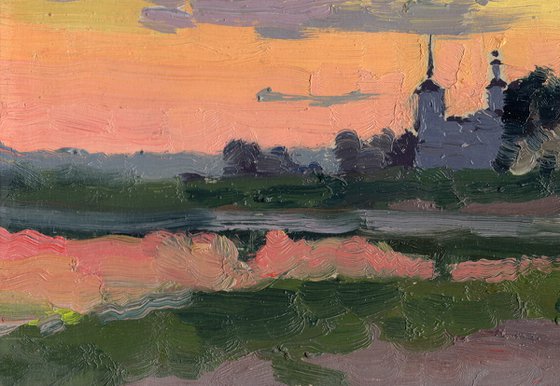 Sunset in Veliky Ustyug