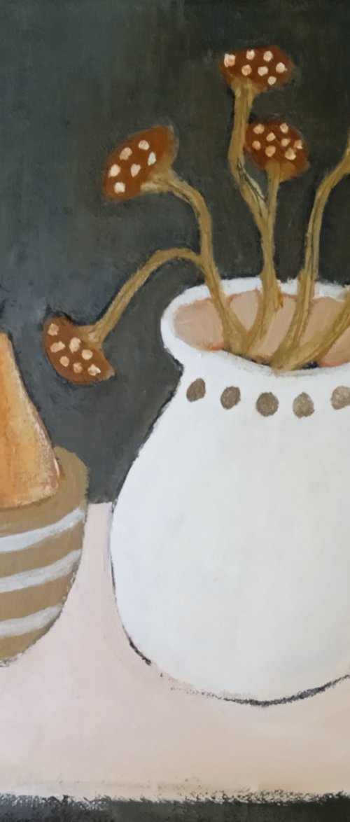 Seed Heads and Pears by Fiona Philipps