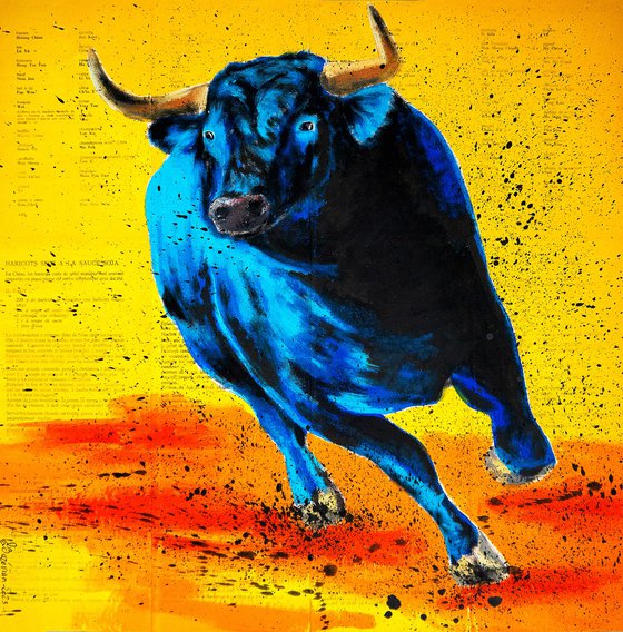 Raging Bull 04 - (Large) - READY TO HANG -  HOME - Gift