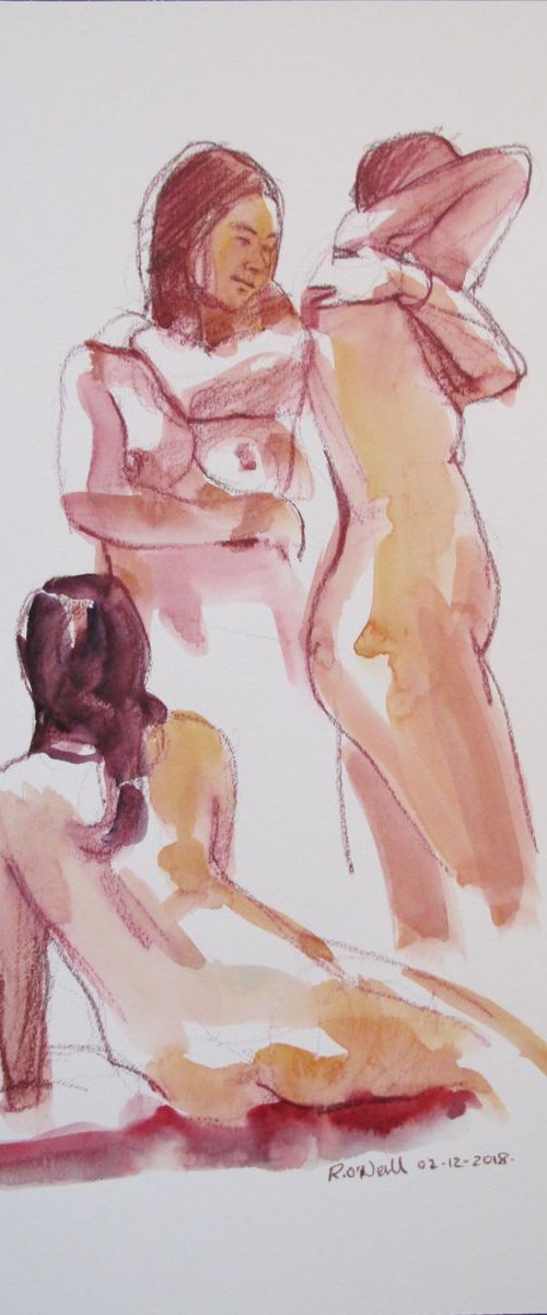 female nude 3 poses by Rory O’Neill