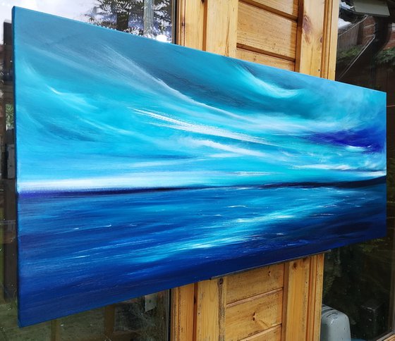 For the Love of Blue I - seascape, emotional, panoramic