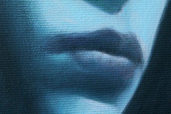 Nude in blue