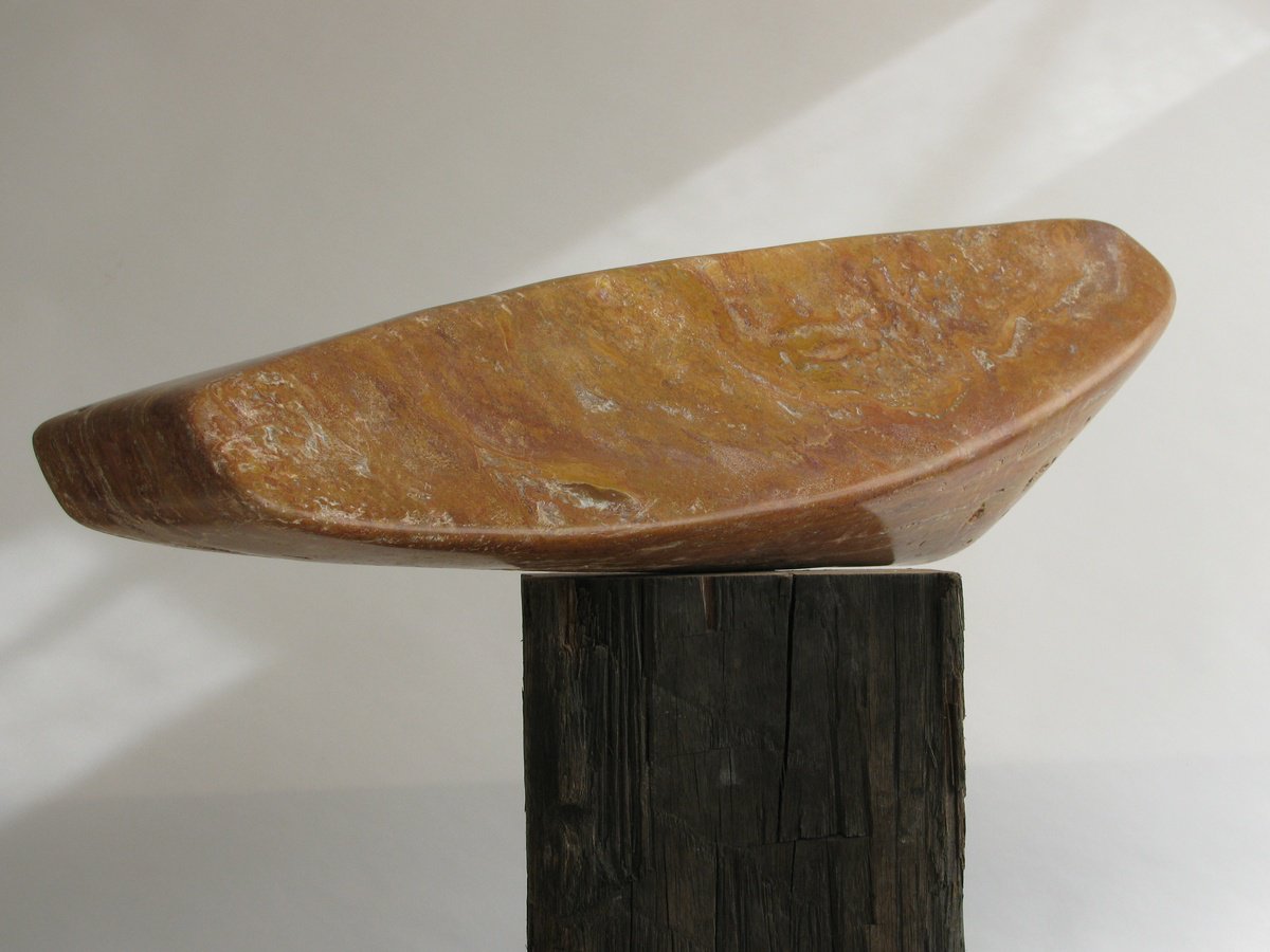 Organic Stone Sculpture , Rotating By Fieke De Roij, 31 X 45, Artwork For Sale On Artfinder