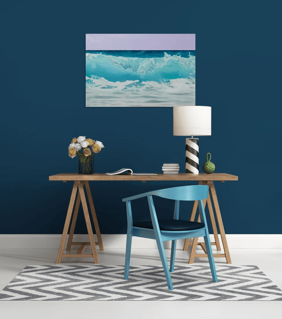 Teal Harmony. Ocean wave