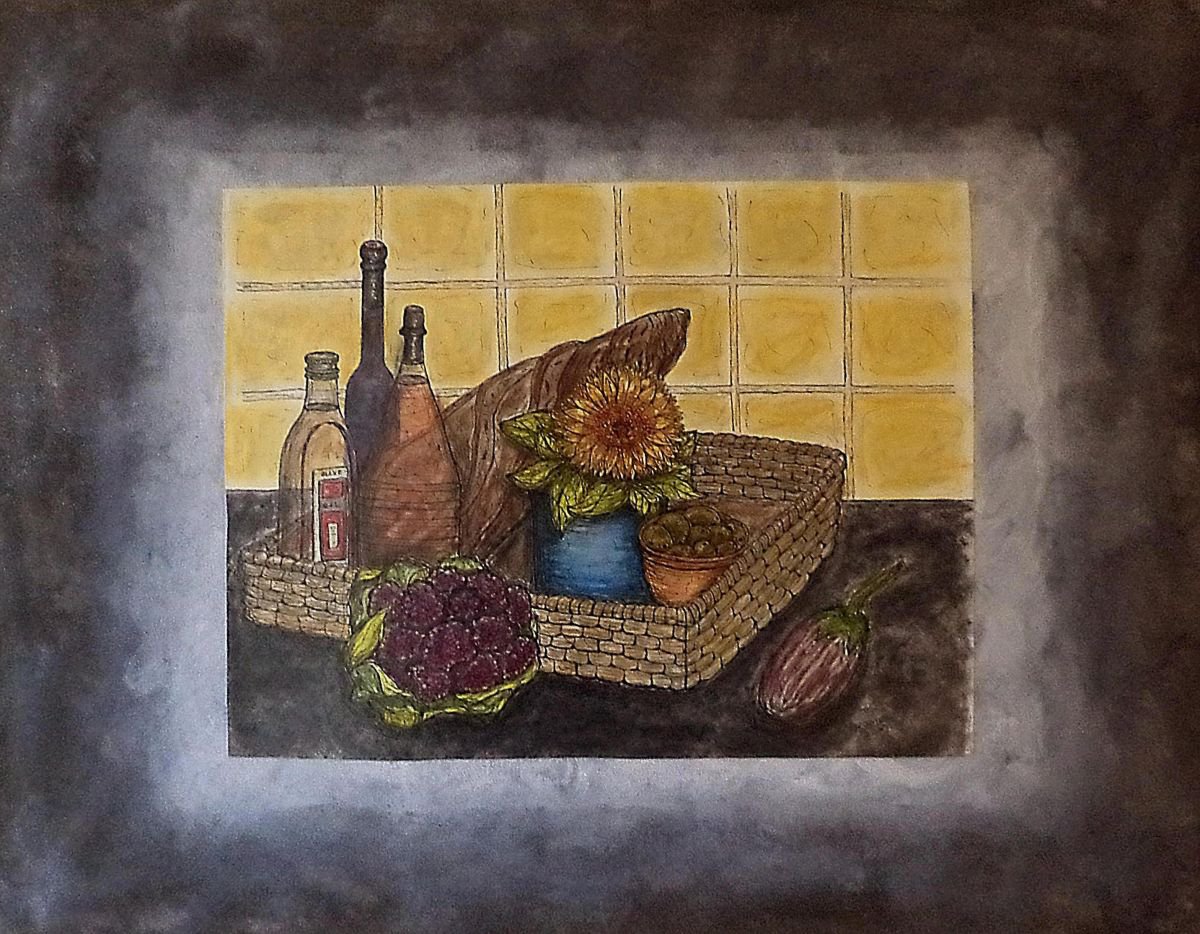 Impressionistic Still Life Watercolour By Kim Jones Miller, 20 X 16", Time To Cook, Original Artwork