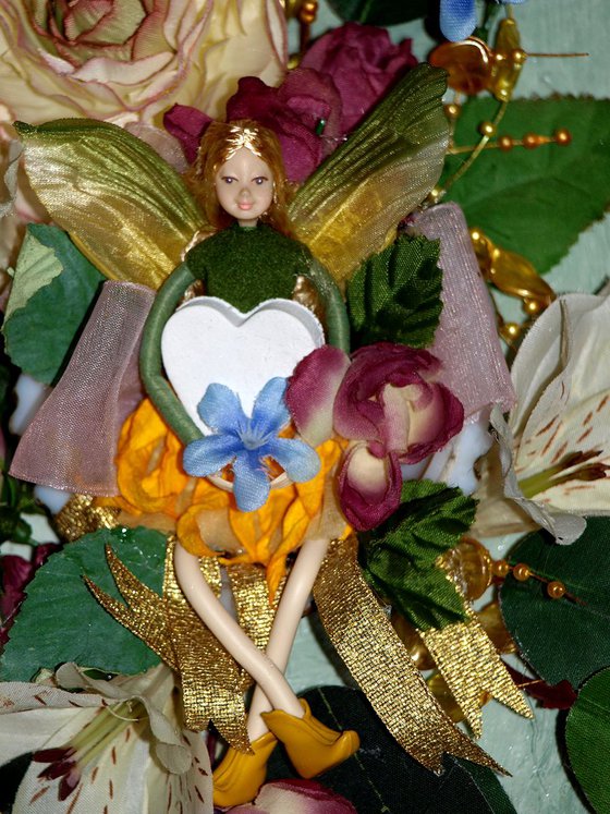 Sweet Garden Fairy - Mixed Media by Kathy Morton Stanion