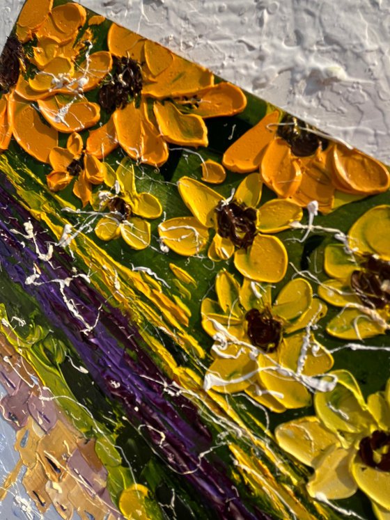 Provence Sunflower Field Art