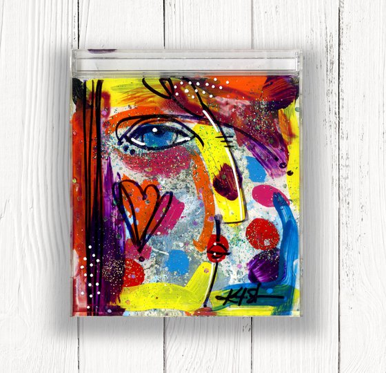 Mixed Media Funky Face 30