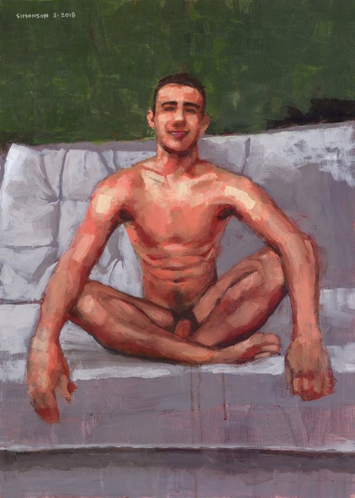 Study 1 for Painting of Enrique by Douglas Simonson