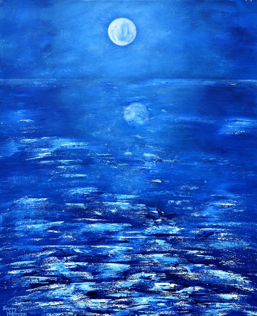 Magical full moon by Thierry Vobmann. Abstract .