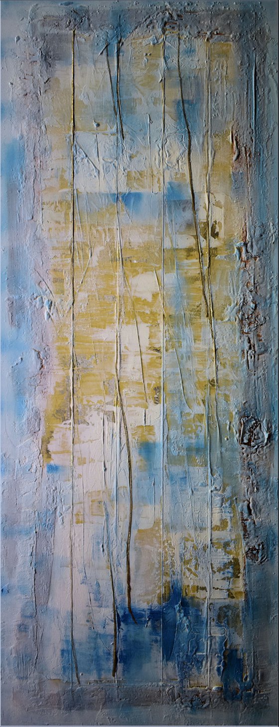 Golden Lines  - Abstract Art - Acrylic Painting - Canvas Art -  Abstract Painting - Industrial Art