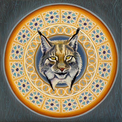 Mandala Iberian Lynx by Diana Titova