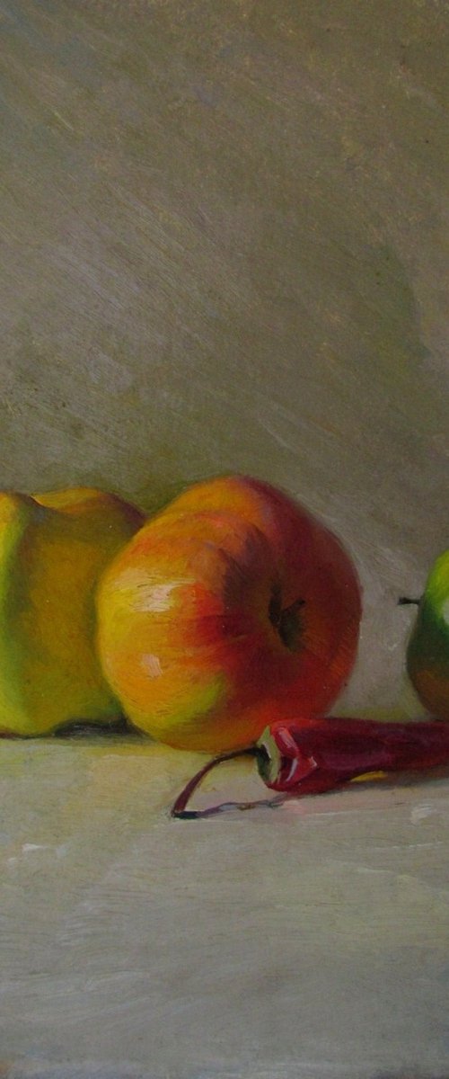 Apples and Peppers by Viktoriia Pidvarchan