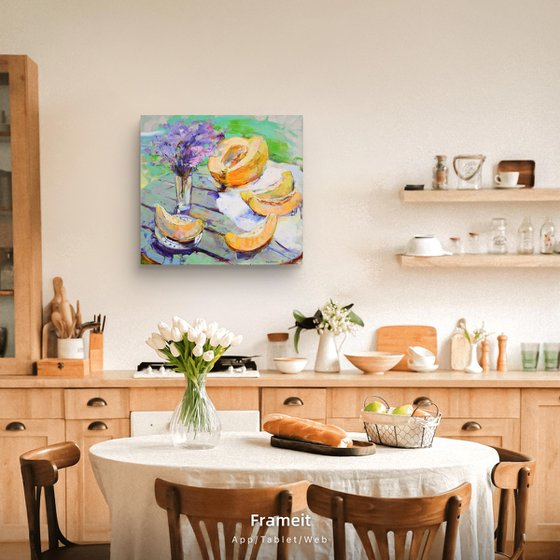 Sunny melons . Summer