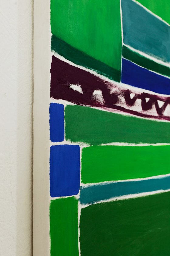 Squares / Green Purple