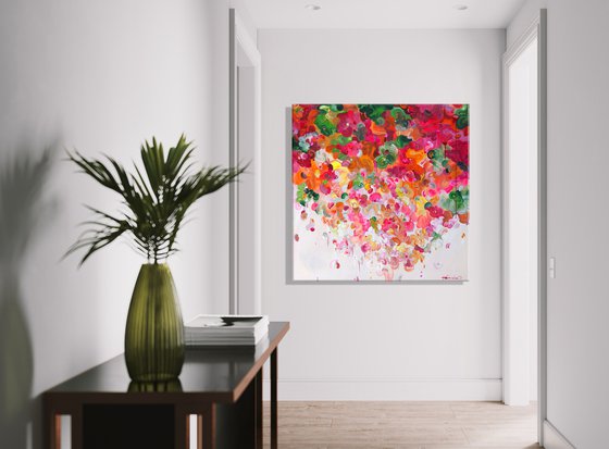 'Flore mandarin' - 48x48"