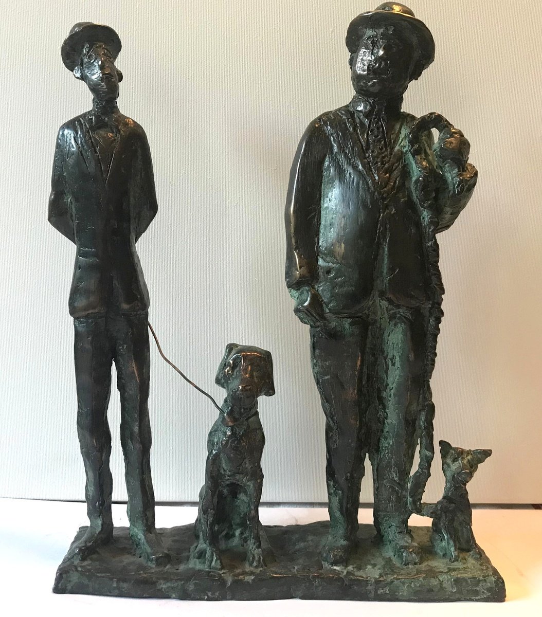 Expressive Portrait Bronze Sculpture By Toth Kristof, 10 X 13", Stan & Pan, Original Artwork