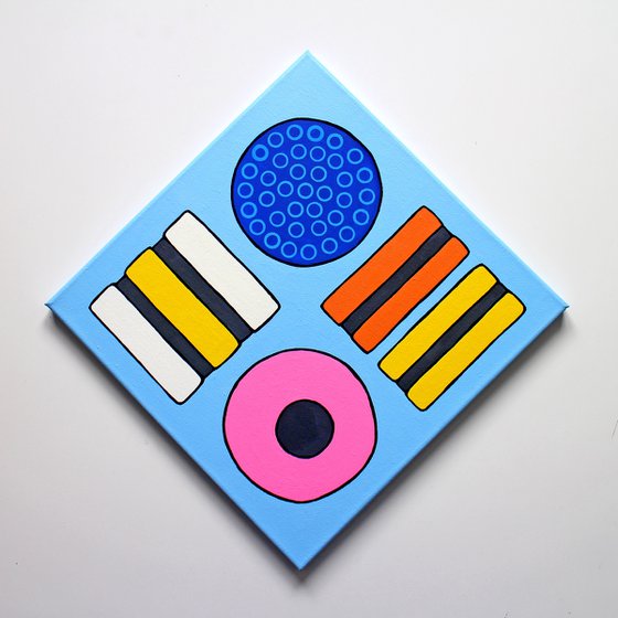 Liquorice Allsorts Pop Art Painting on Canvas