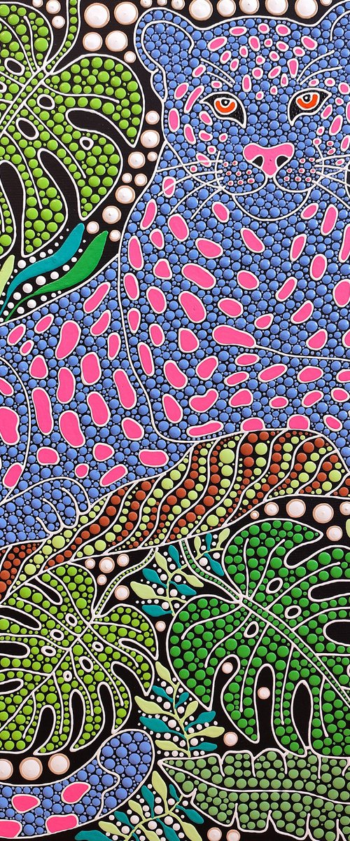 Leopard in the Lush Garden by Oxana Lazari