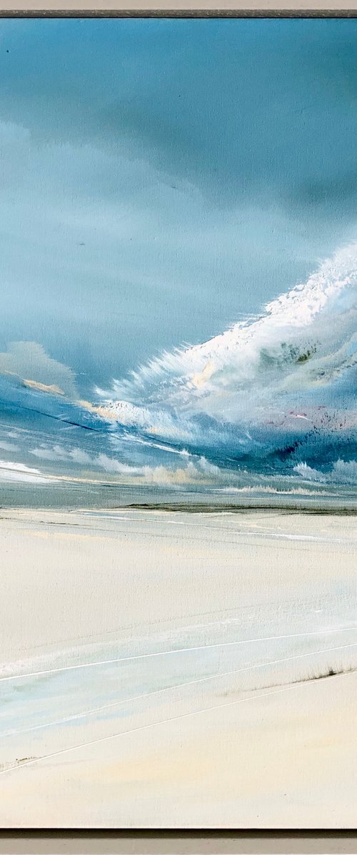 Evening Clouds medium seascape painting by Jane Skingley