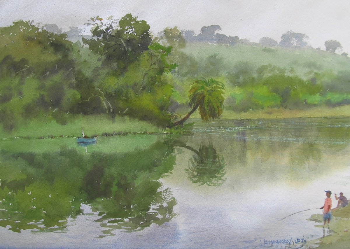 Lakeside in Monsoon by Bhargavkumar Kulkarni