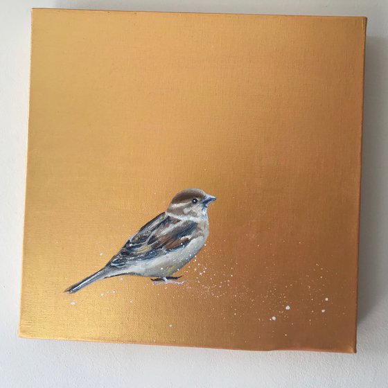 My Little Sparrow ~ on Gold