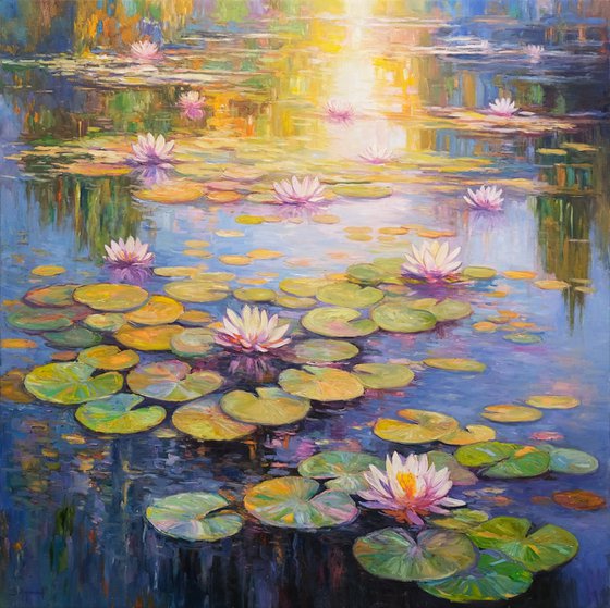Water Lily Pond in Bloom