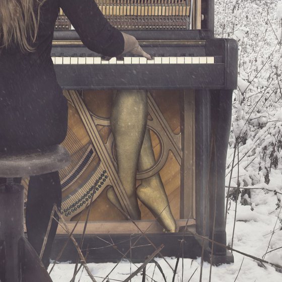Fine Art Photography Print, Soul of Piano, Fantasy Giclee Print, Limited Edition of 25