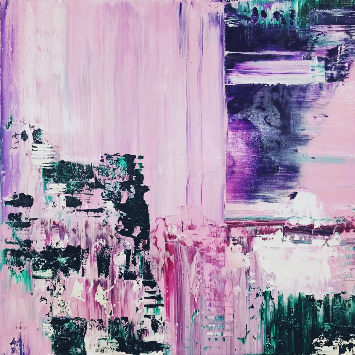 Abstract Oil Painting By Svitlana Andriichenko, 31 X 31", Parting. Postscript. A69, Original Artwork