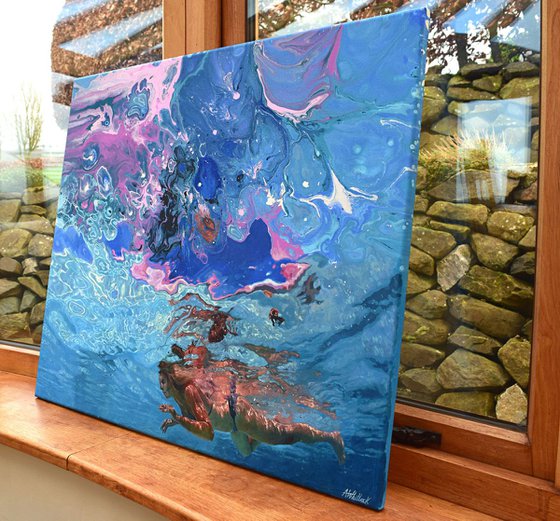 The Selkie - Large statement underwater painting