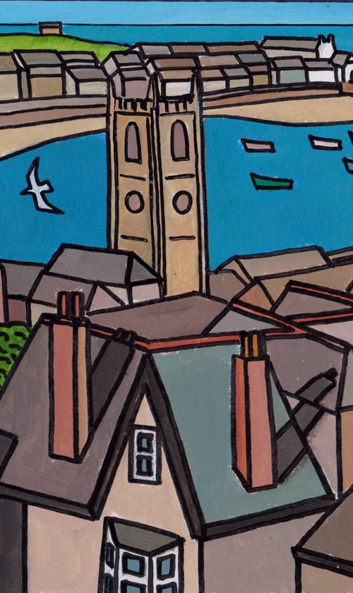 Harbour glimpse, St Ives by Tim Treagust
