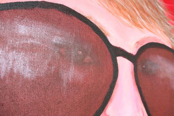 Pink Selfie / Original Painting of Salana
