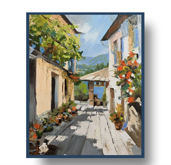 Sunlit Village, Mediterranean Courtyard.