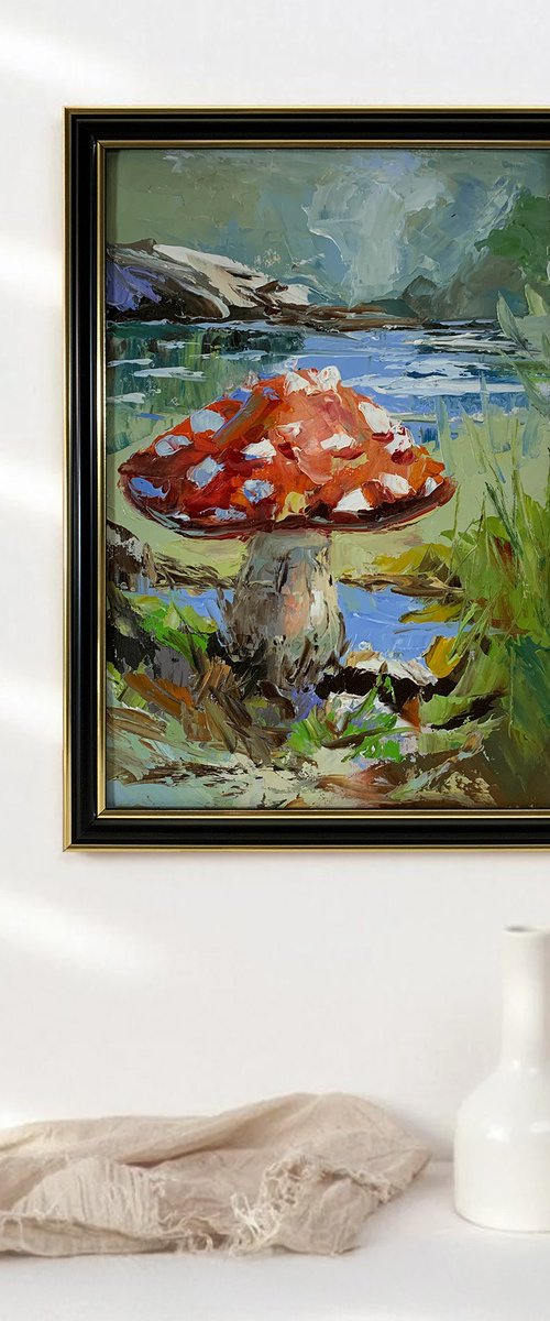 Fly agaric.Mushrooms landscape by Vita Schagen