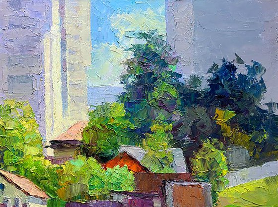 Along the city street