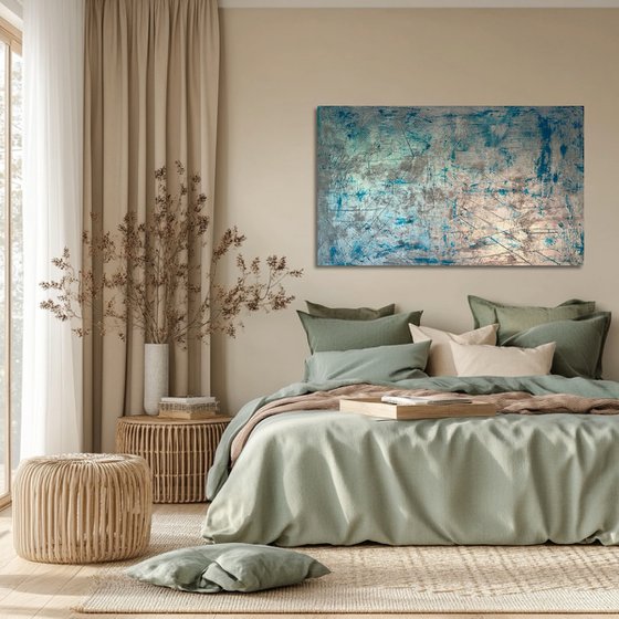 The Magic of Winter Abstrakt 80x130x2 cm