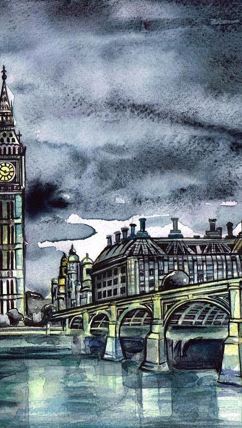 London Big Ben and Westminster by Diana Aleksanian
