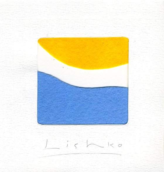 YELLOW AND BLUE 15.5*15 CM / 6,10*5,90 INCH \