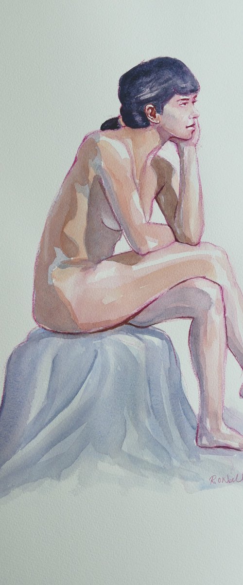 Seated female nude by Rory O’Neill