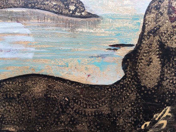 Lulworth Cove in Gold leaf