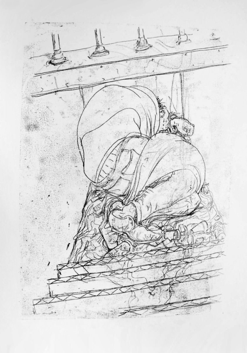 Illustrative Portrait Limited Edition Print By John Sharp, 17 X 23, Sleeper, Charlotte St, Original Artwork