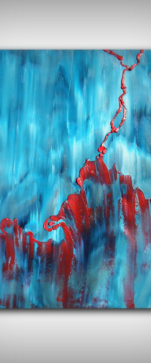 Everything is flowing - 50x70 cm,  Original abstract painting, oil on canvas by Davide De Palma