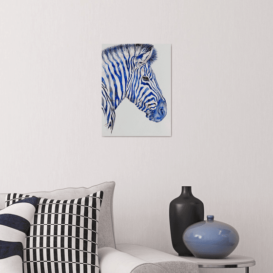 Blue Benz Zebra