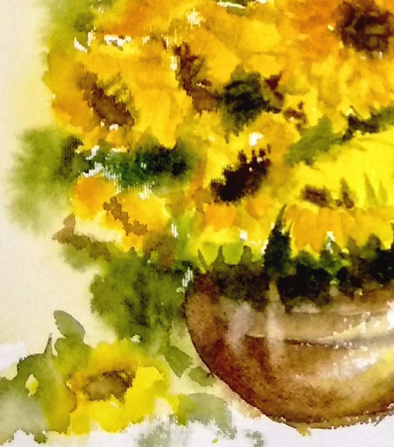 Vase of Sunflowers Inspired by Van Gogh SOLD