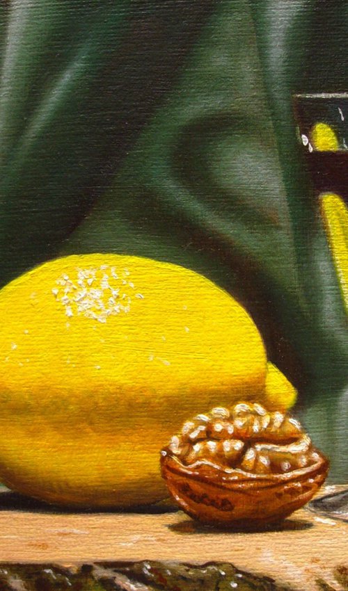 Walnut, wine and lemon in silver by Jean-Pierre Walter