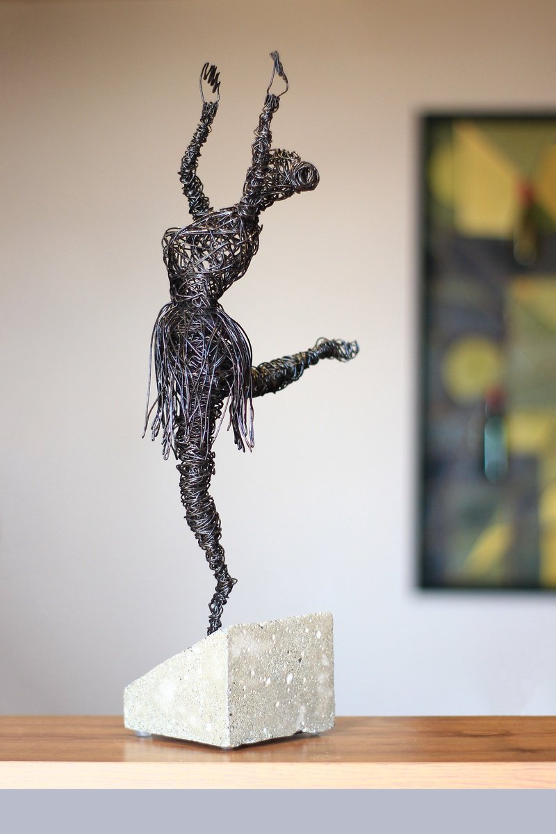 Abstract Portrait Sculpture By Karen Axikyan, 8 X 18", Grace, Original Artwork