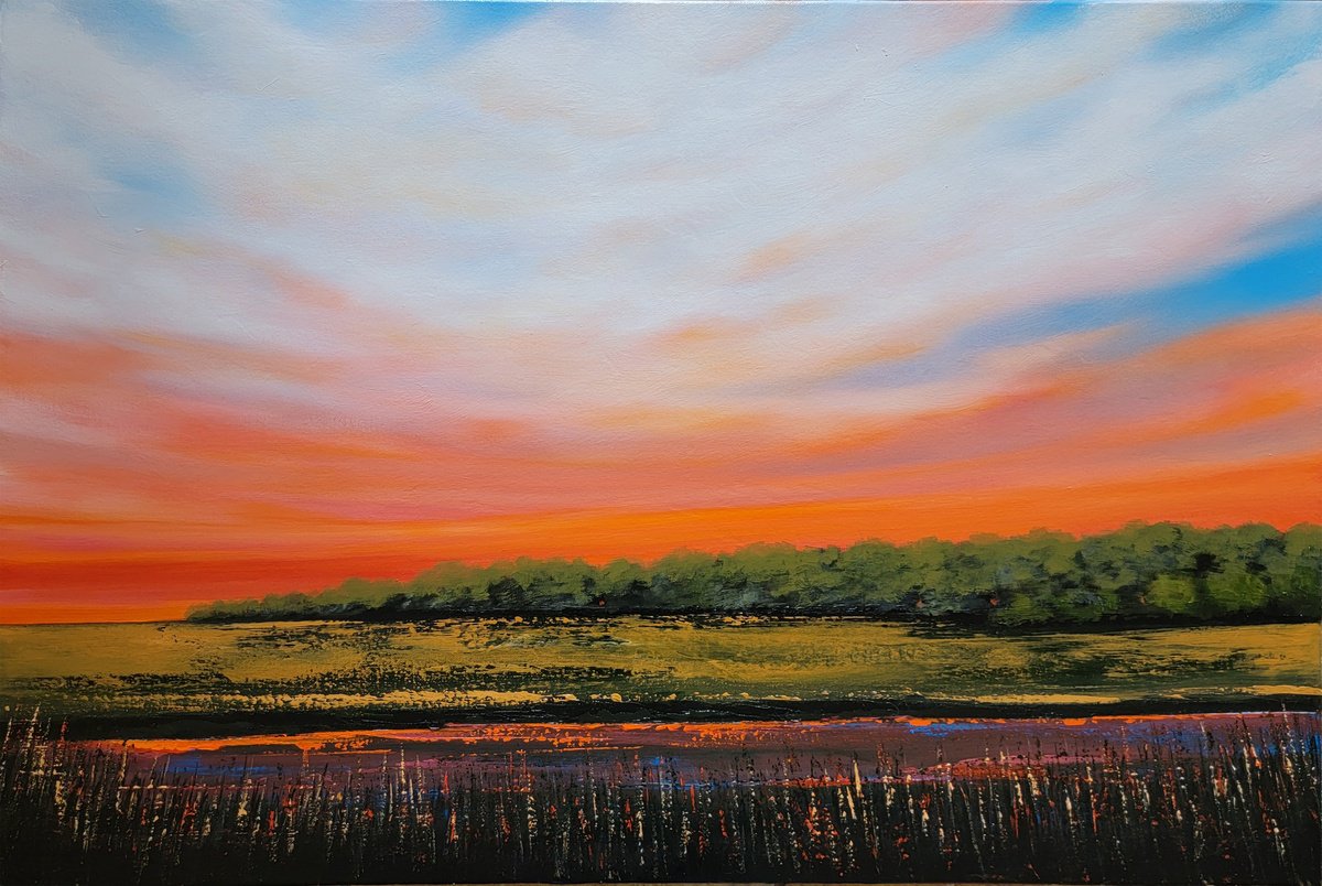 The Comfort Of Sunset By Faith Patterson, 36 X 24, Artwork For Sale On Artfinder