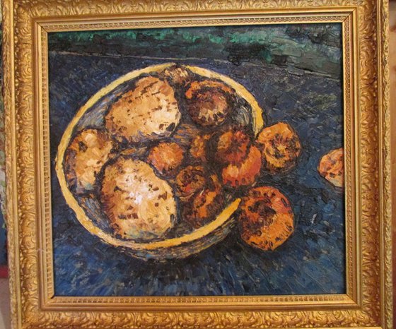 Potatoes and Medlar fruit