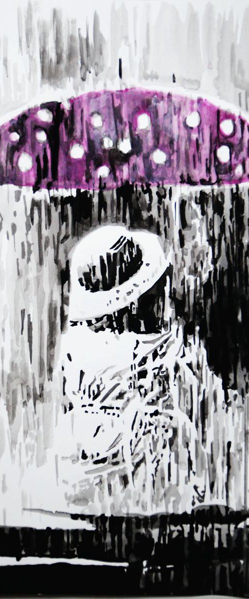 Rainy day ID # 18 / 50 X 35 cm by Alexandra Djokic